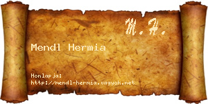 Mendl Hermia névjegykártya